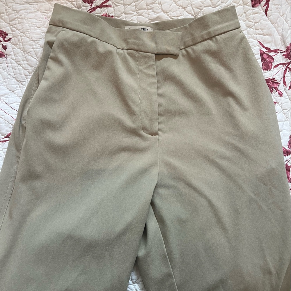 Djerf Avenue Cream Straight Leg Pants - Picture 4 of 8